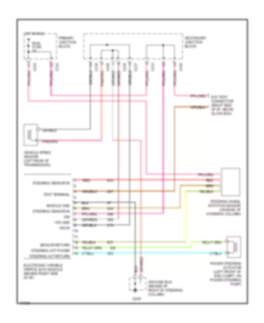 Electronic Power Steering Wiring Diagram for Mercury Cougar XR7 1996