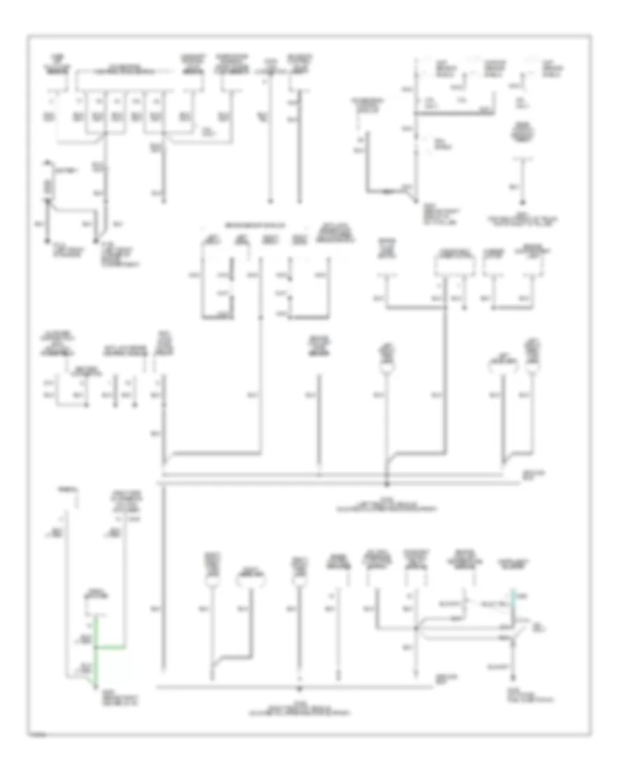 Ground Distribution Wiring Diagram 1 of 3 for Mercury Cougar XR7 1996