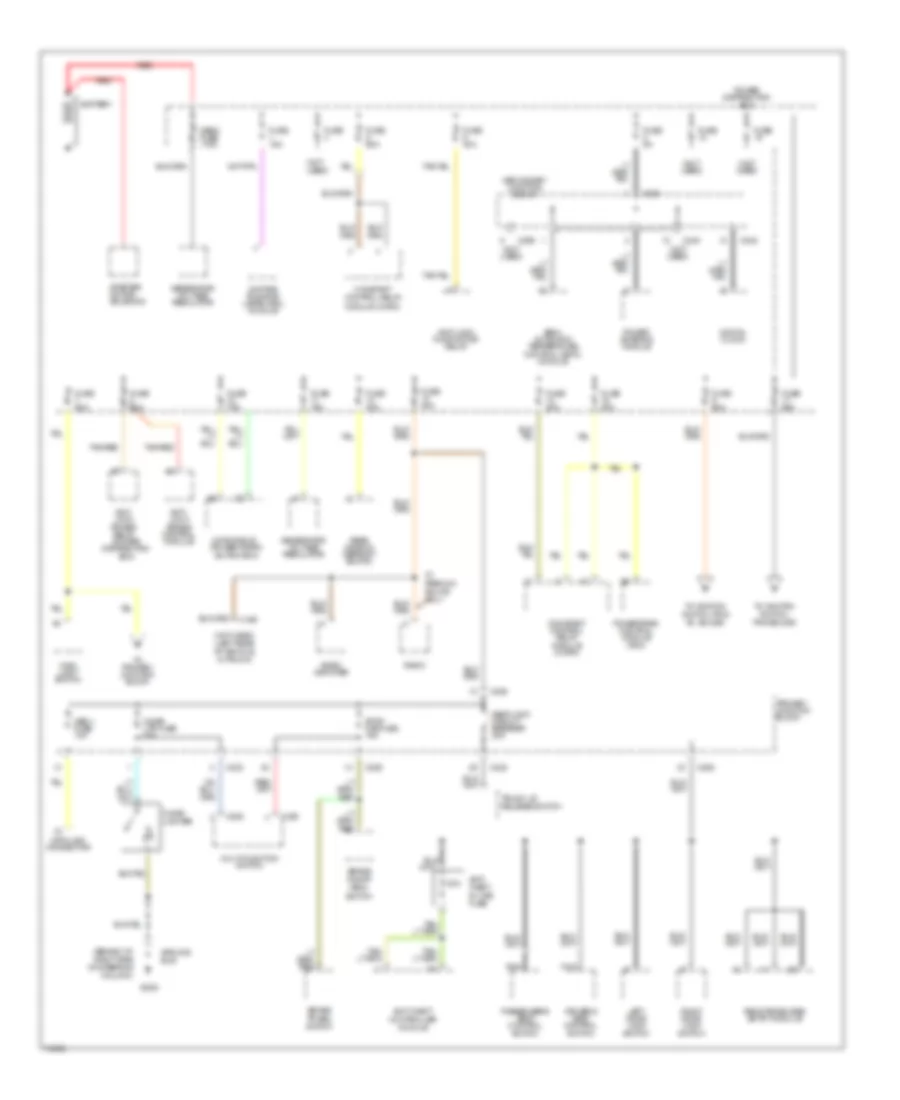 Power Distribution Wiring Diagram 1 of 3 for Mercury Cougar XR7 1996