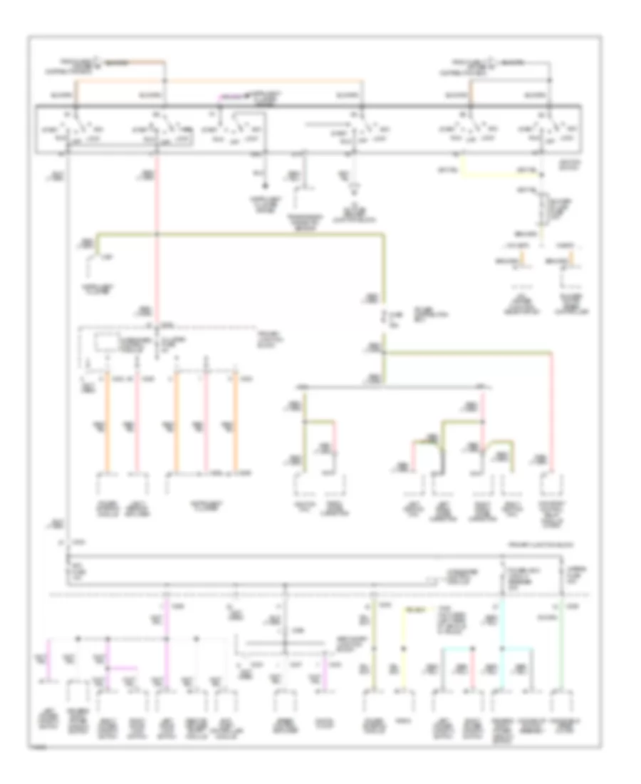 Power Distribution Wiring Diagram (2 of 3) for Mercury Cougar XR7 1996
