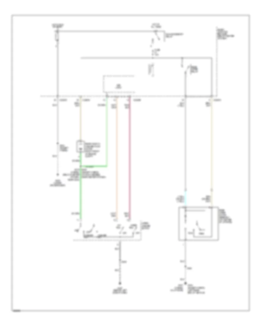 Электросхема заднего стеклоочистителя дворника и омывателя для Mercury Mariner Hybrid 2006