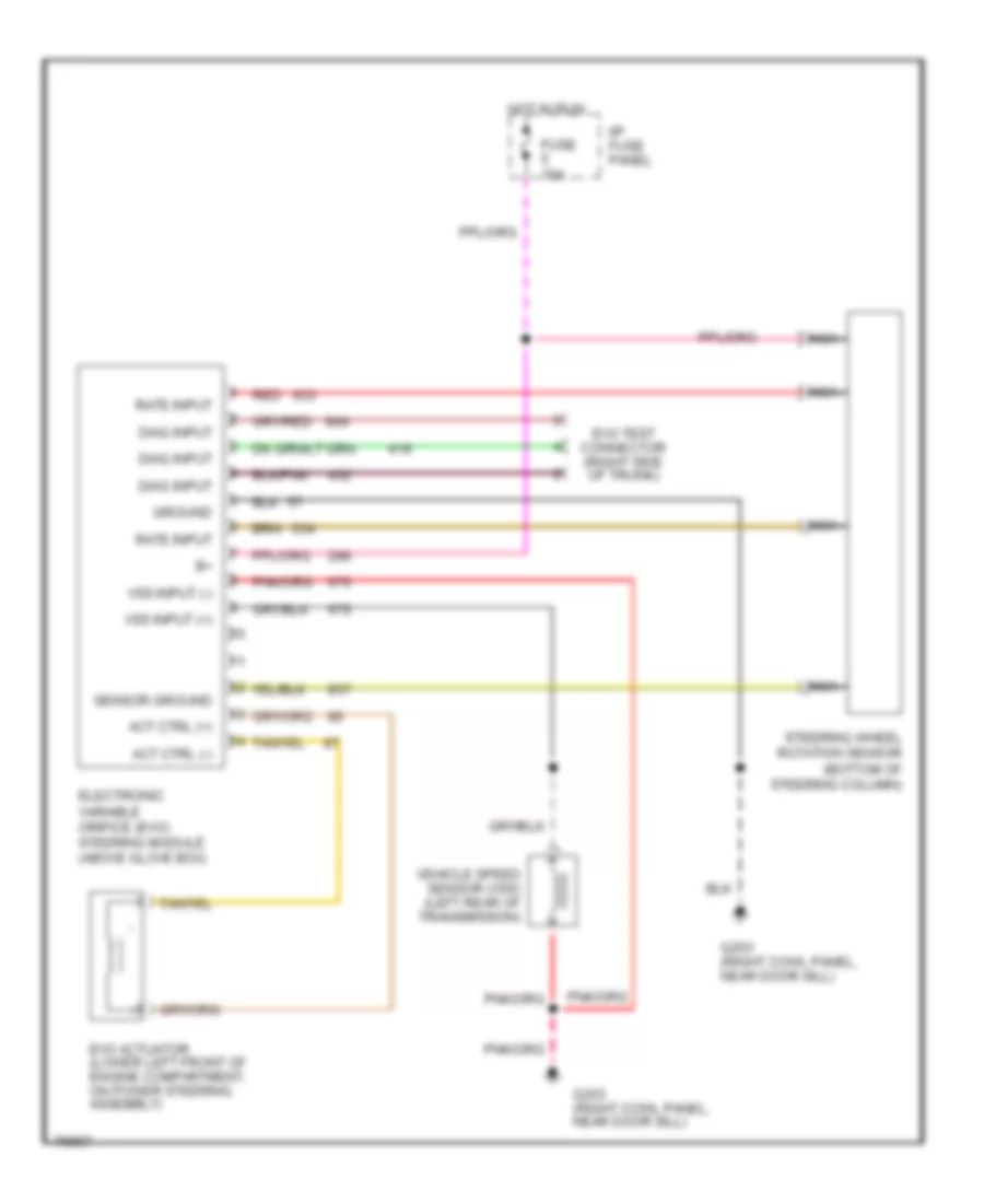 Electronic Power Steering Wiring Diagram, without Air Suspension for Mercury Grand Marquis GS 1996