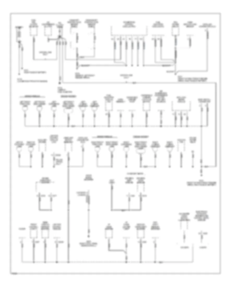 Ground Distribution Wiring Diagram 1 of 3 for Mercury Grand Marquis GS 1996