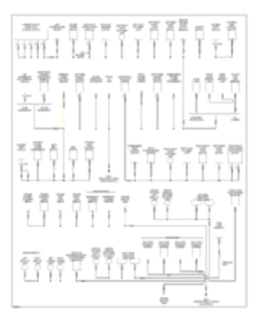 Ground Distribution Wiring Diagram 3 of 3 for Mercury Grand Marquis GS 1996
