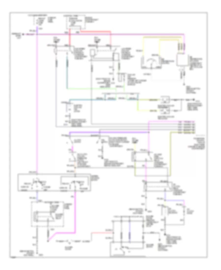 Электросхема кондиционера A/C для Mercury Mystique GS 1996