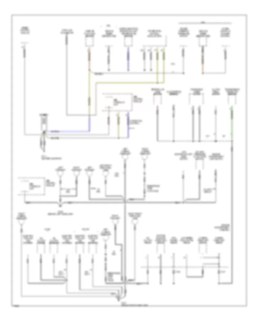 Ground Distribution Wiring Diagram 1 of 3 for Mercury Mystique GS 1996