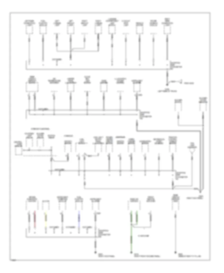 Ground Distribution Wiring Diagram 3 of 3 for Mercury Mystique GS 1996