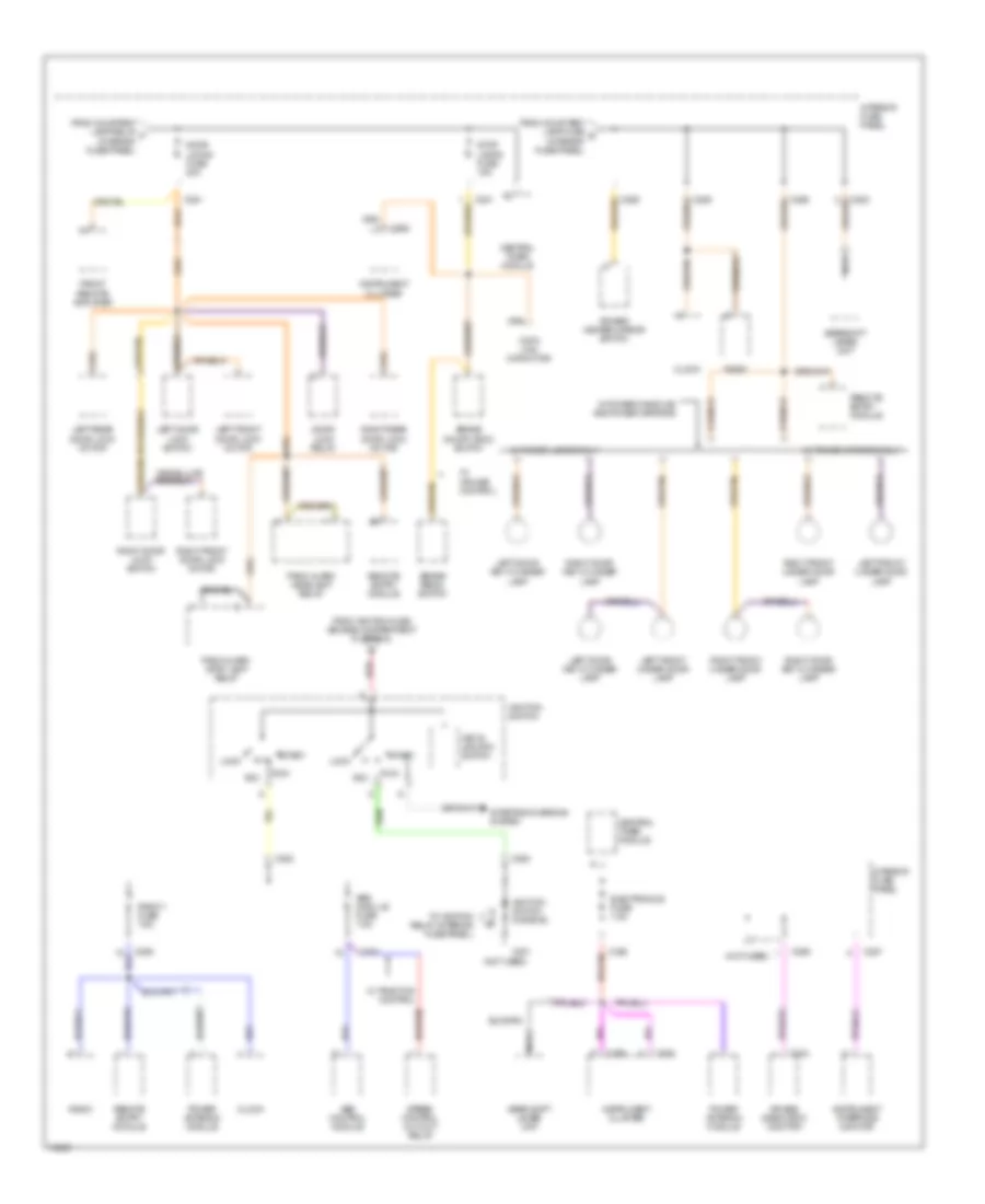 Power Distribution Wiring Diagram 3 of 3 for Mercury Mystique GS 1996