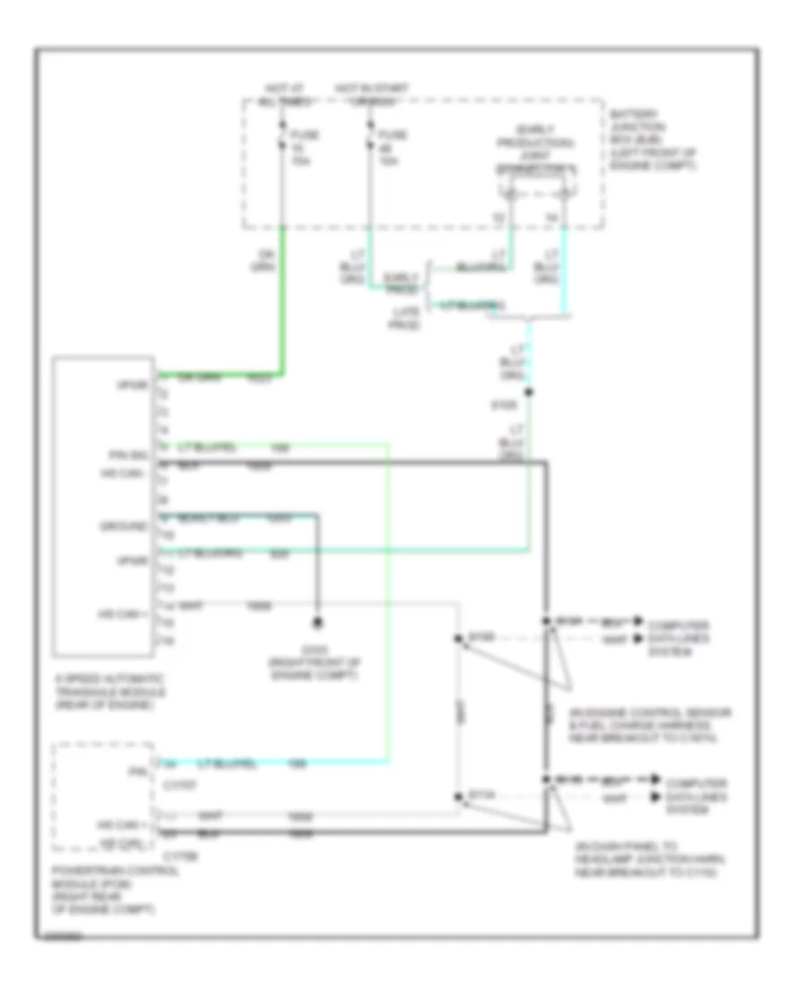 A T Wiring Diagram 6 Speed A T for Mercury Montego 2006