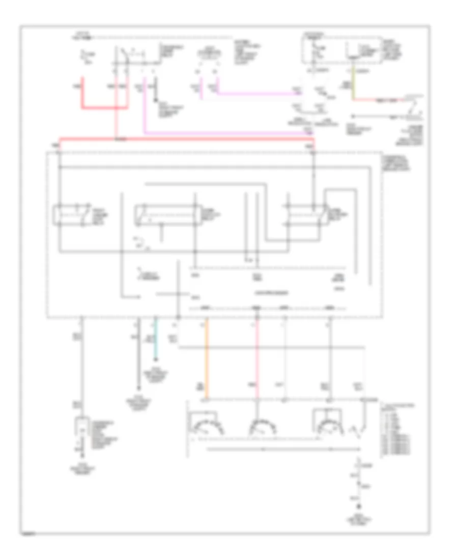 Электросхема стеклоочистителя, дворников и омывателя для Mercury Montego 2006