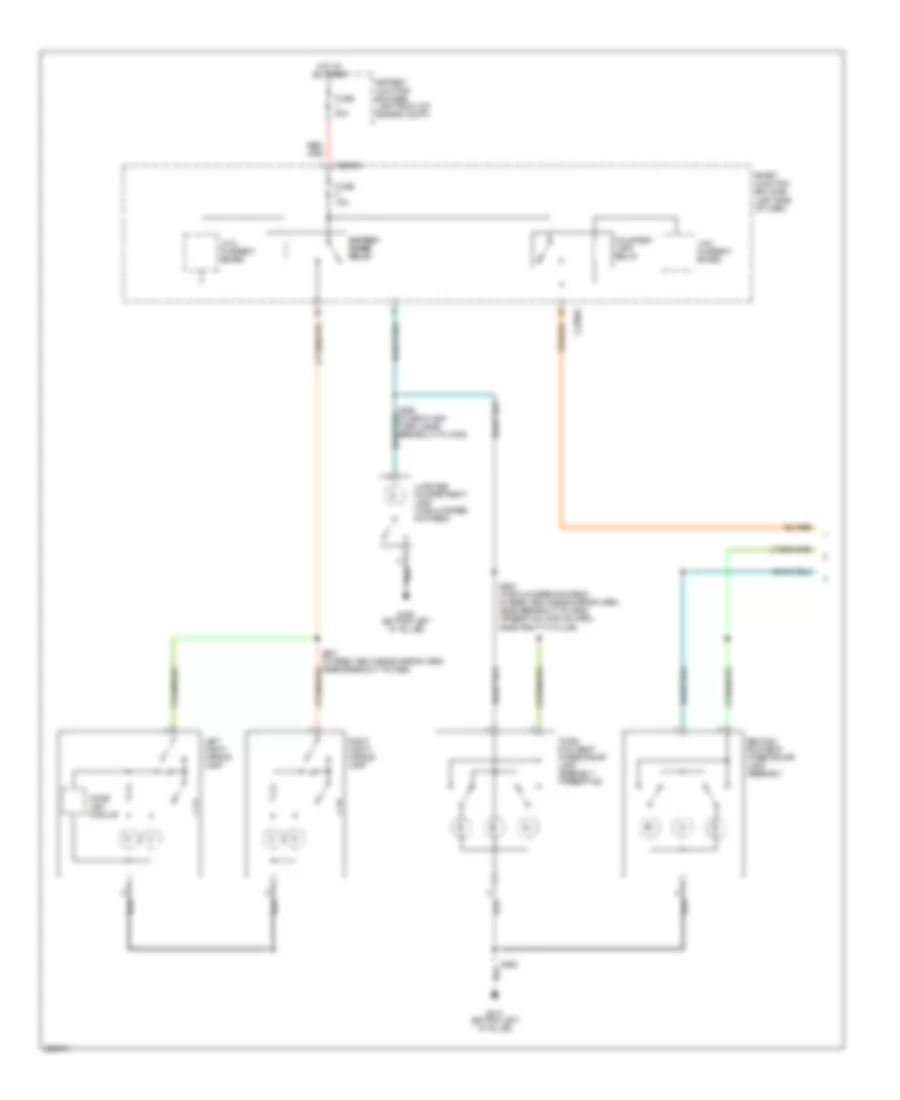 Courtesy Lamps Wiring Diagram 1 of 2 for Mercury Montego Premier 2006