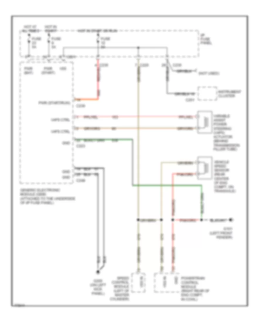 3.0L 24-Valve, Electronic Power Steering Wiring Diagram for Mercury Sable G 1996