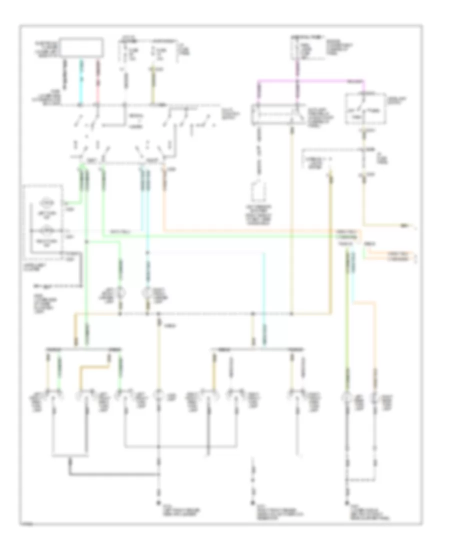 Exterior Lamps Wiring Diagram Sedan without Lamp Out Warning 1 of 2 for Mercury Sable G 1996