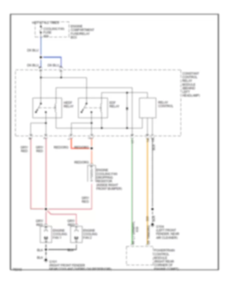 Cooling Fan Wiring Diagram for Mercury Sable GS 1996