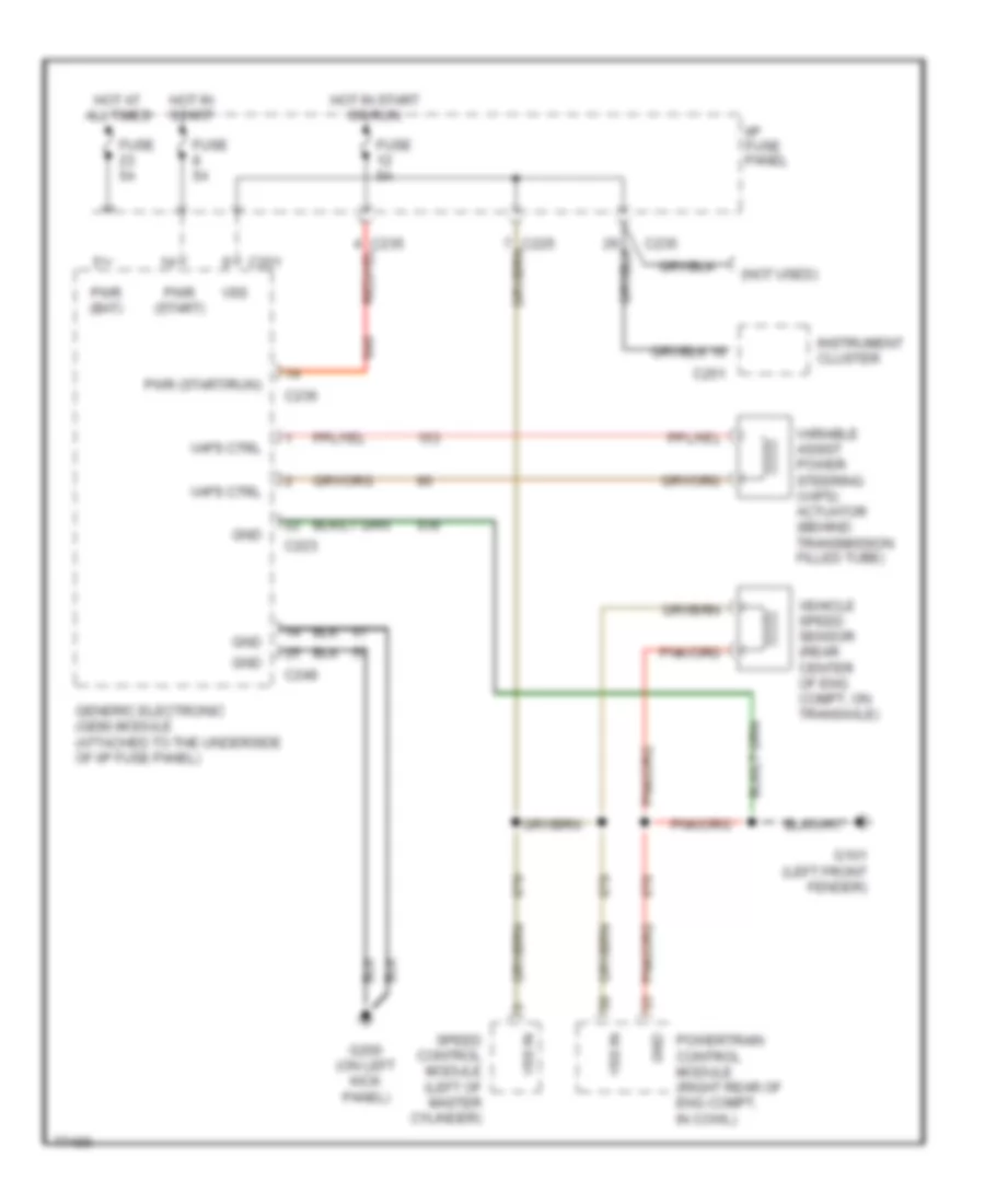 Generic Electronic Module Wiring Diagram for Mercury Sable GS 1996