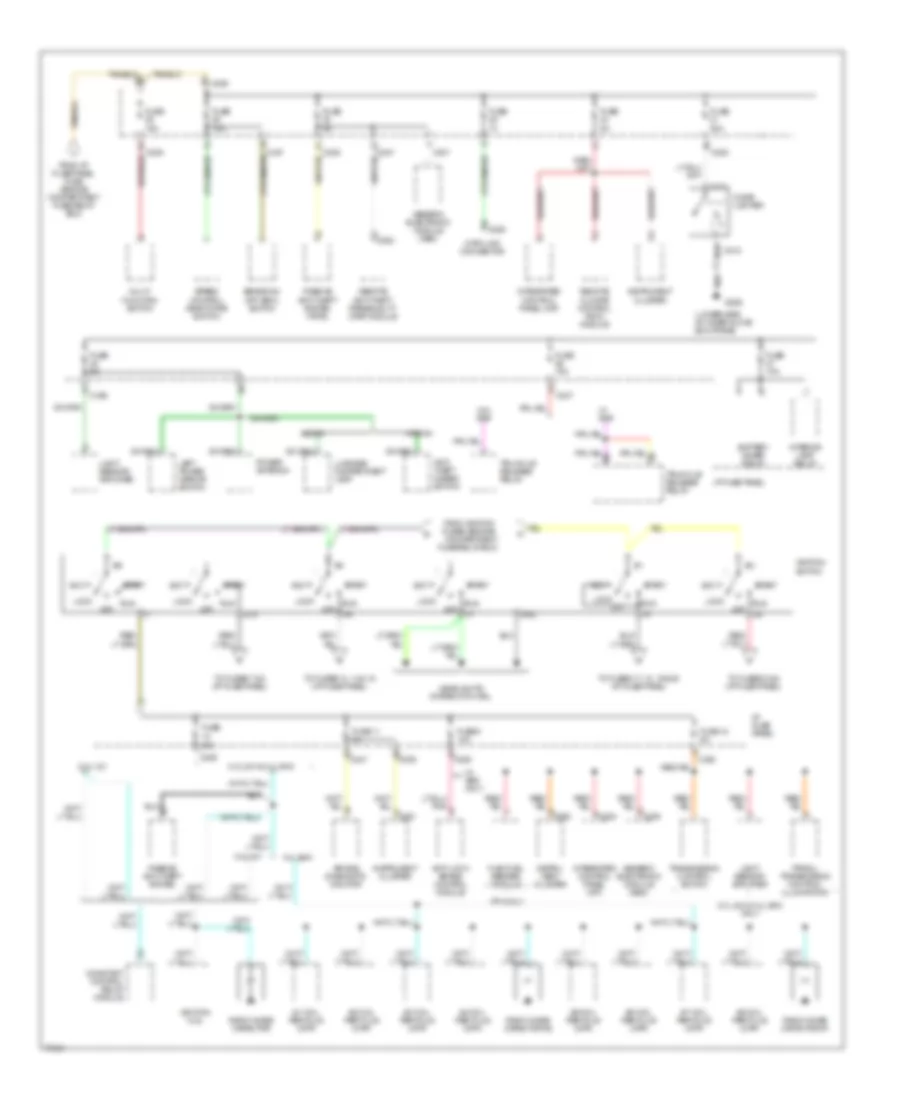 Power Distribution Wiring Diagram 2 of 3 for Mercury Sable GS 1996