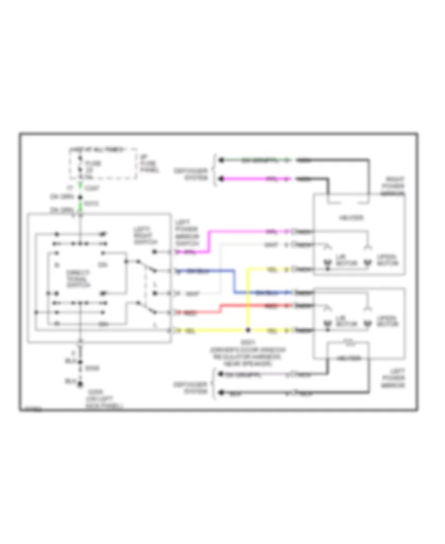 Power Mirror Wiring Diagram for Mercury Sable GS 1996