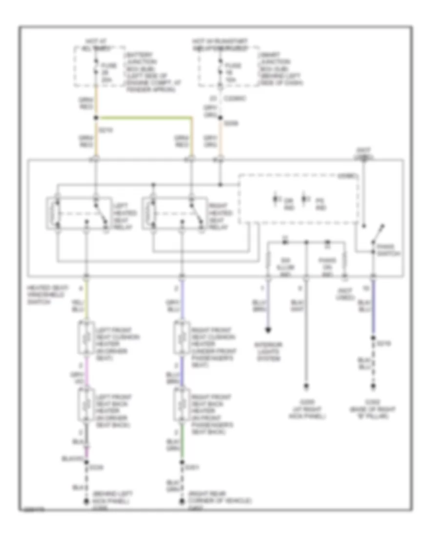 Heated Seats Wiring Diagram for Mercury Mountaineer 2006