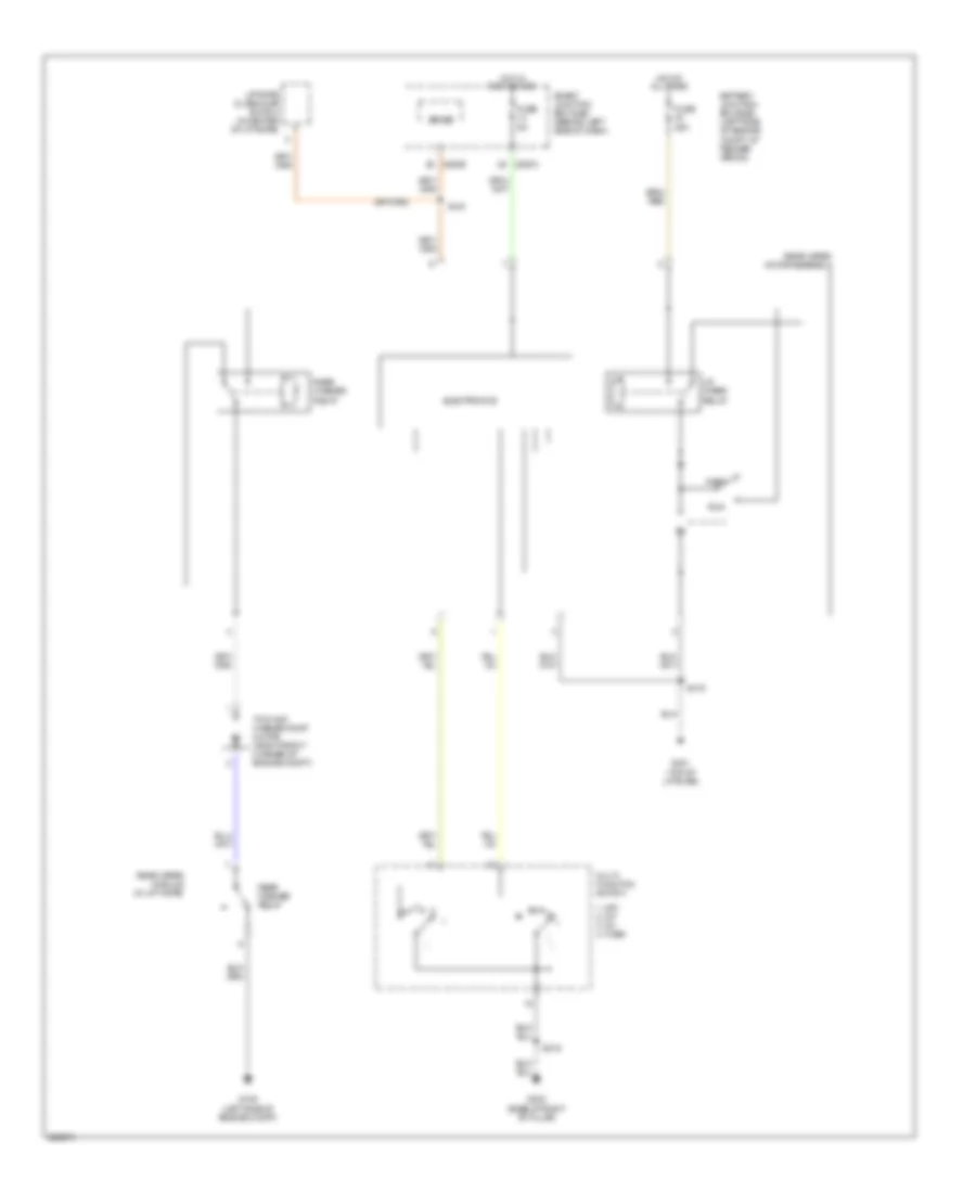 Электросхема заднего стеклоочистителя и омывателя стекла для Mercury Mountaineer 2006