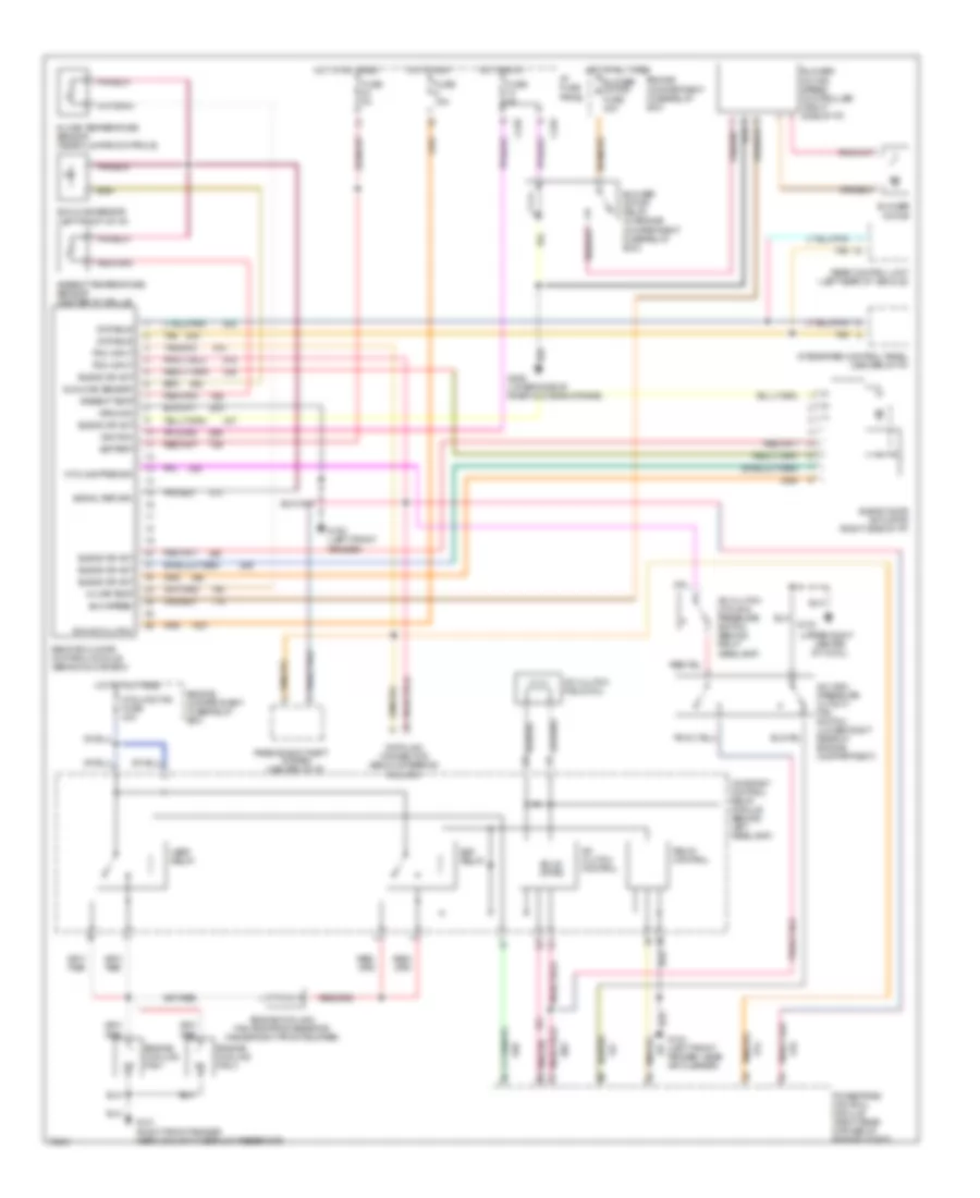 Электросхема кондиционера A/C, Авто A/C для Mercury Sable LS 1996