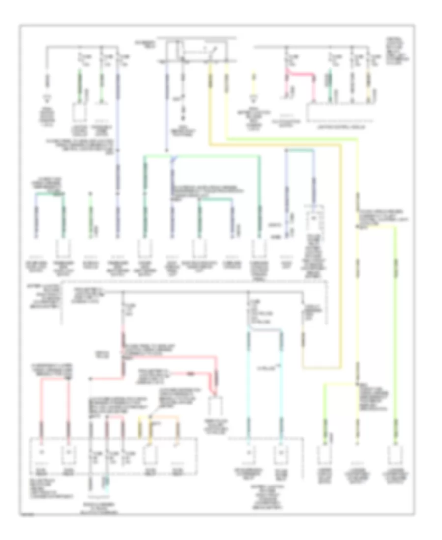 Power Distribution Wiring Diagram 5 of 5 for Mercury Grand Marquis GS 2007