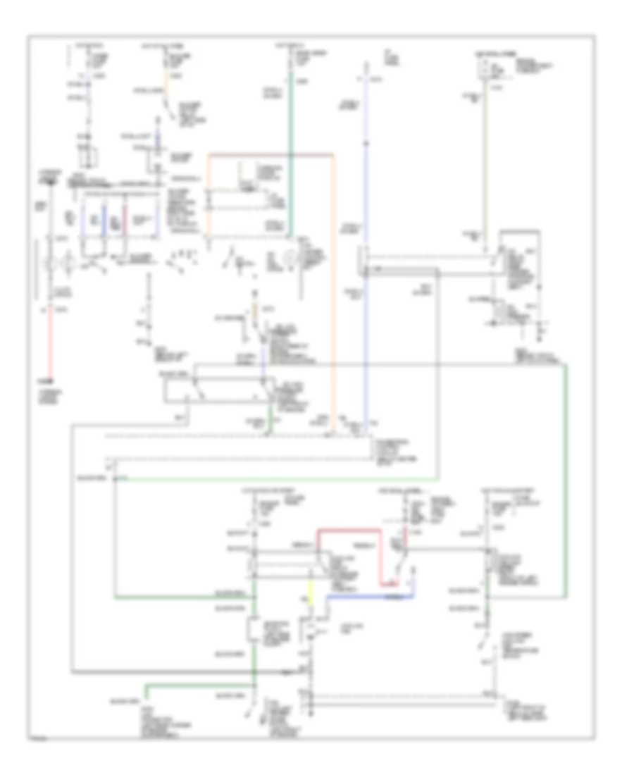 1.8L, Электросхема кондиционера A/C, A/T для Mercury Tracer 1996