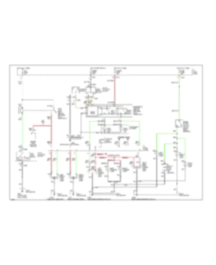 Exterior Lamps Wiring Diagram Sedan for Mercury Tracer 1996