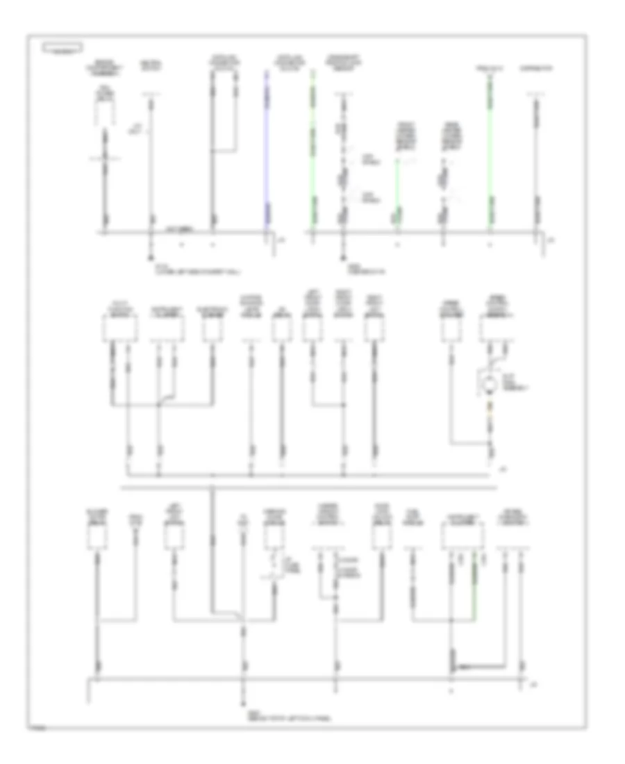 Ground Distribution Wiring Diagram 2 of 7 for Mercury Tracer 1996