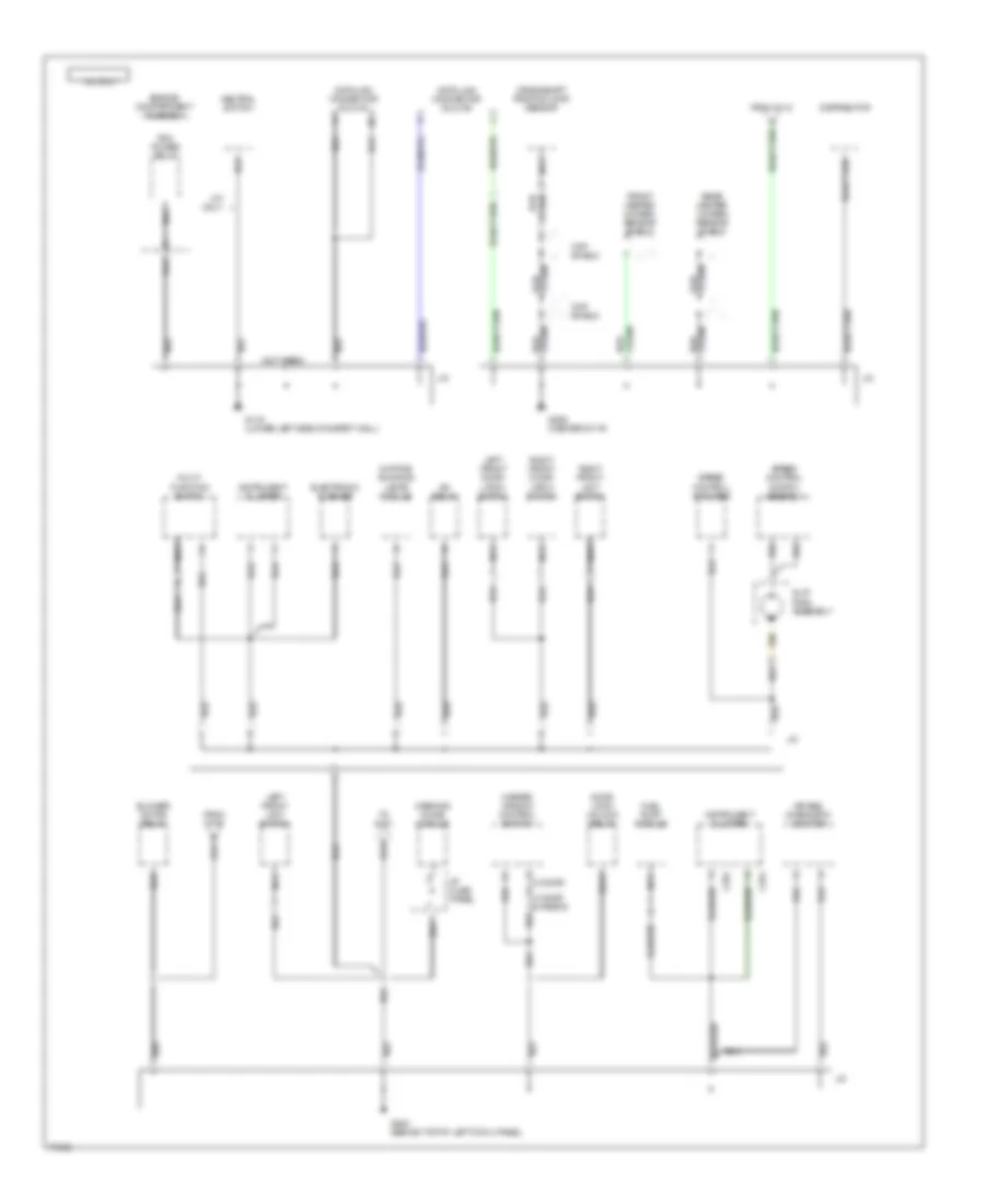 Ground Distribution Wiring Diagram (2 of 7) for Mercury Tracer 1996