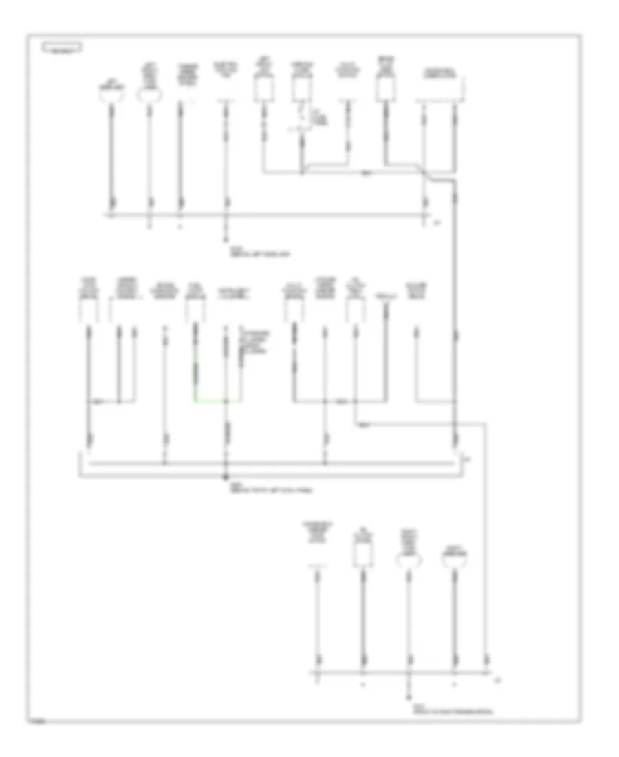 Ground Distribution Wiring Diagram 3 of 7 for Mercury Tracer 1996