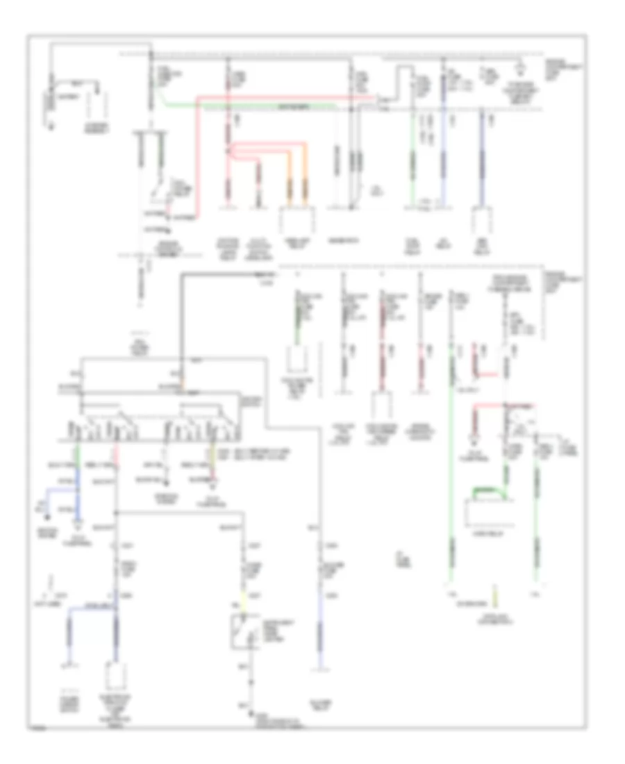 Power Distribution Wiring Diagram 1 of 3 for Mercury Tracer 1996