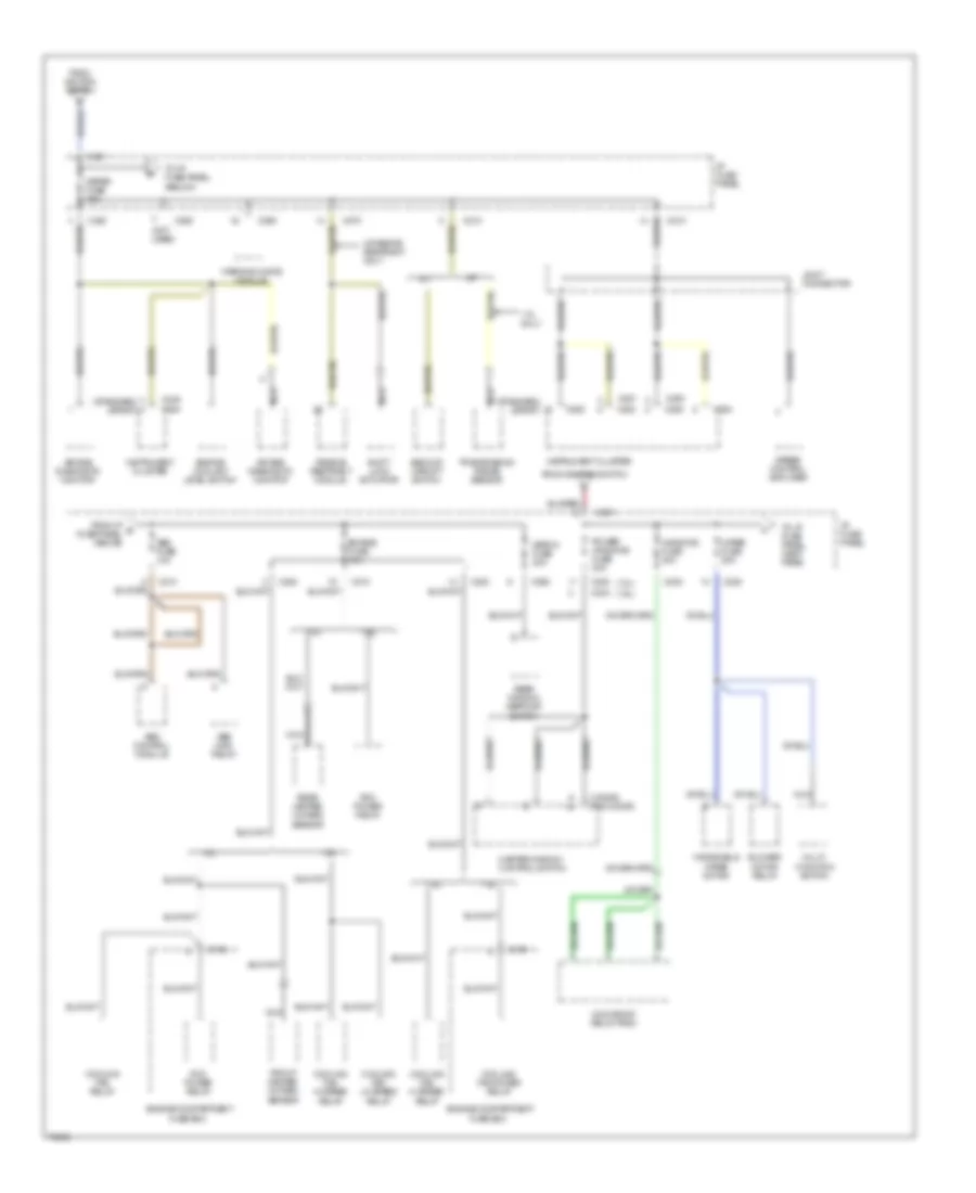 Power Distribution Wiring Diagram (2 of 3) for Mercury Tracer 1996