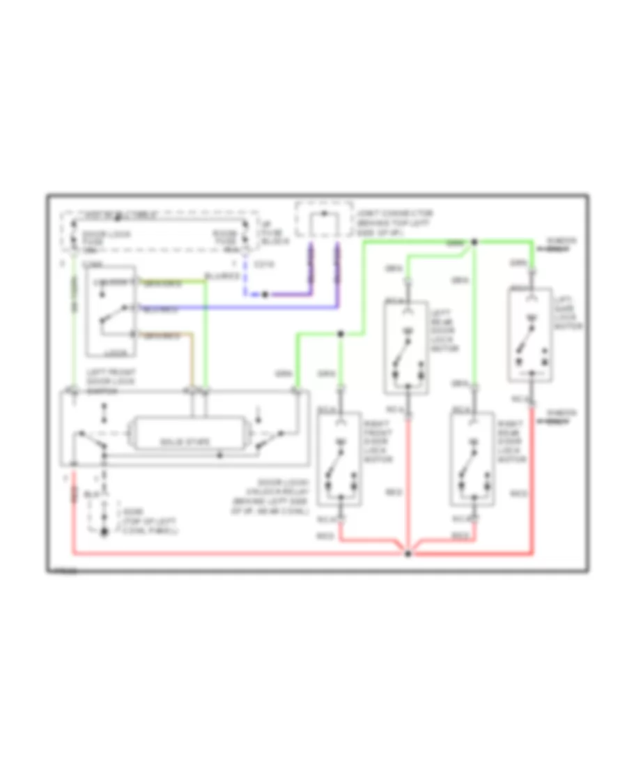 Power Door Lock Wiring Diagram for Mercury Tracer 1996