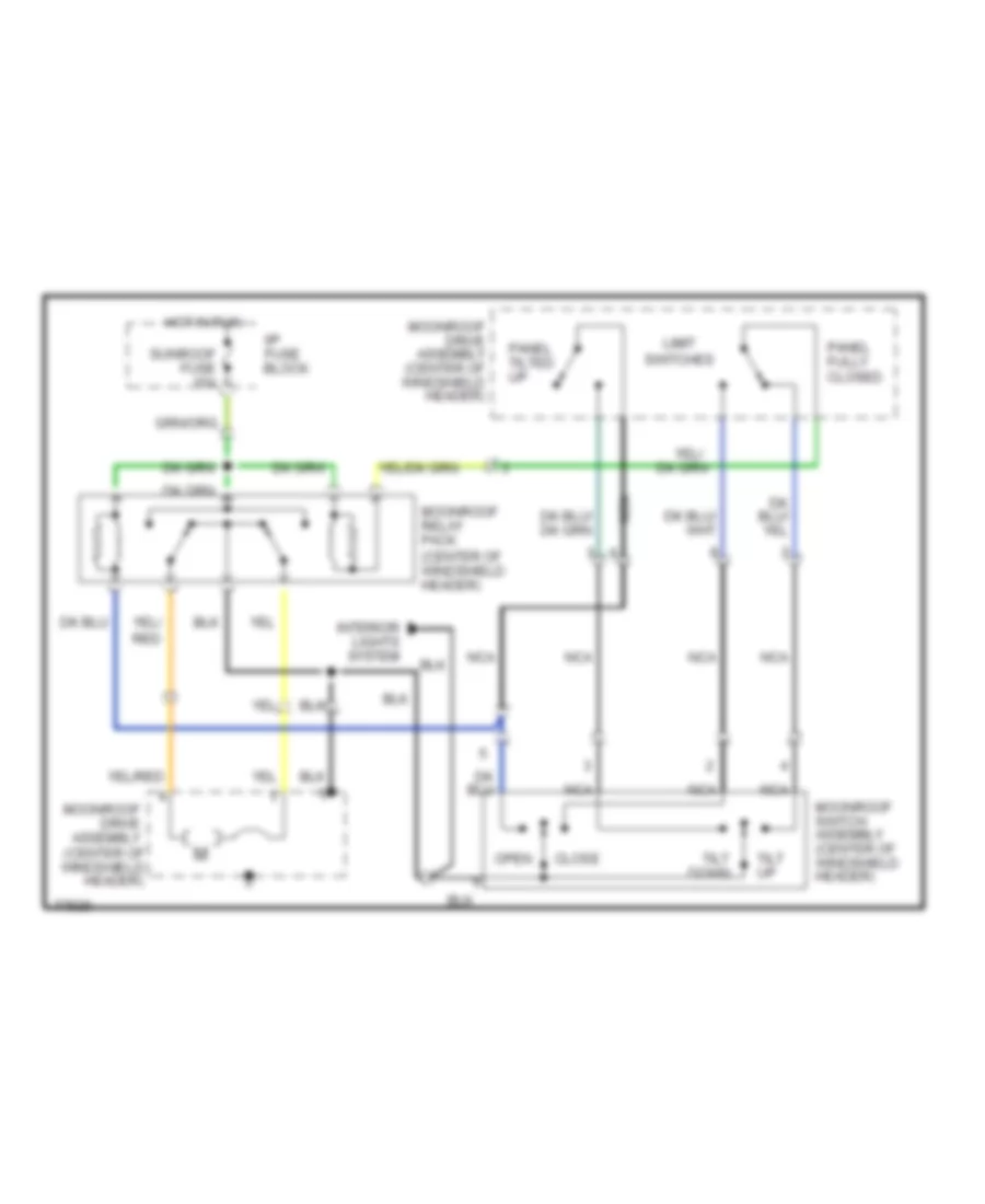 Power Top Sunroof Wiring Diagrams for Mercury Tracer 1996