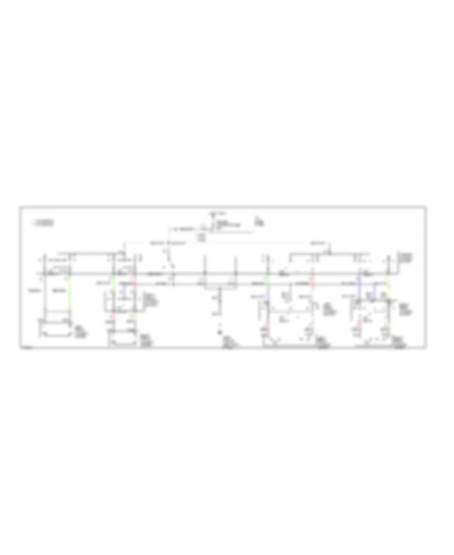 Power Window Wiring Diagram Sedan  Wagon for Mercury Tracer 1996