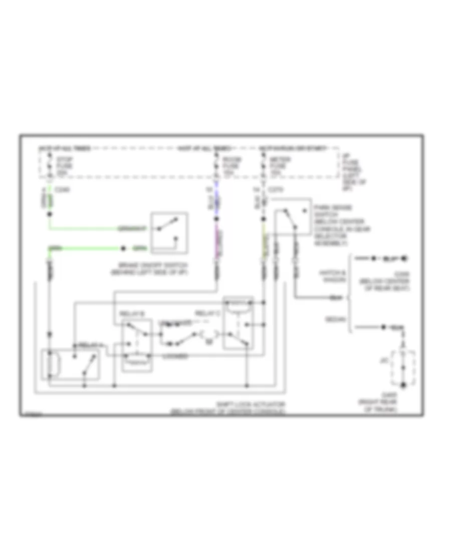 Shift Interlock Wiring Diagram for Mercury Tracer 1996