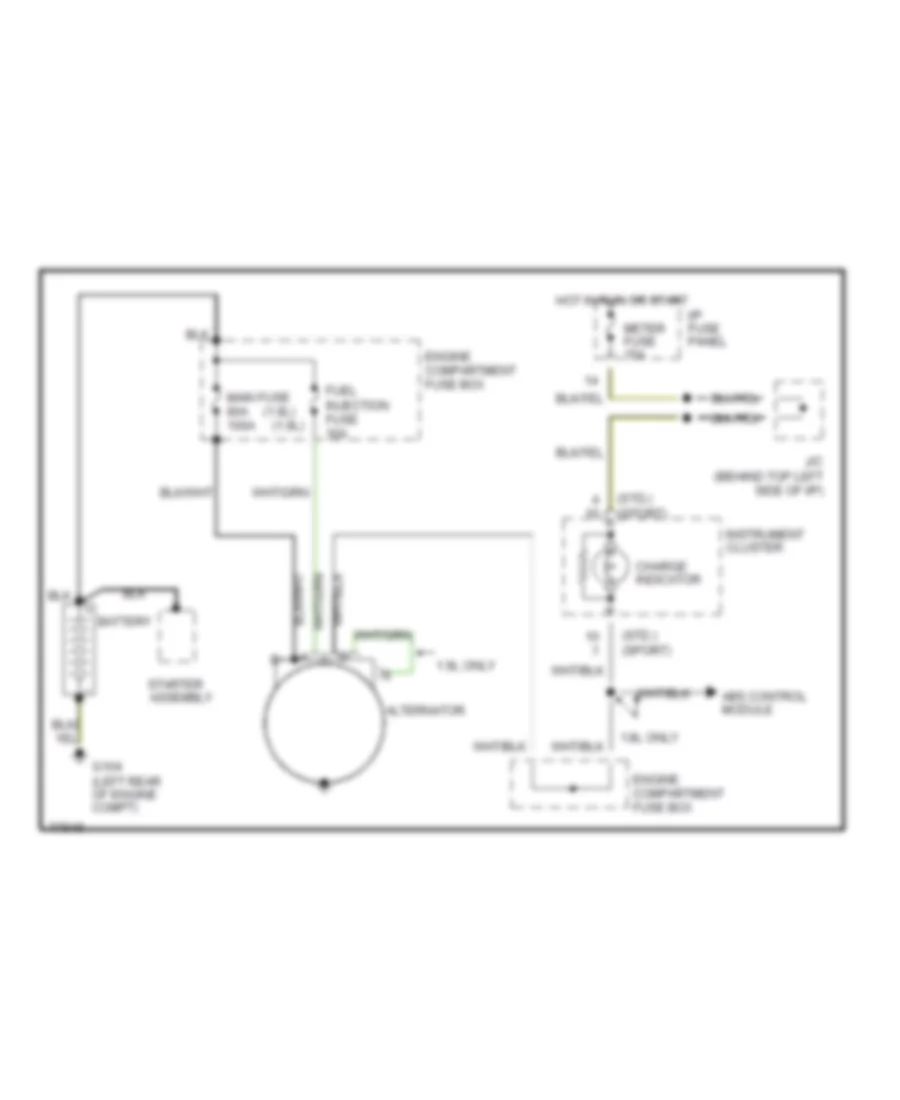 Charging Wiring Diagram for Mercury Tracer 1996