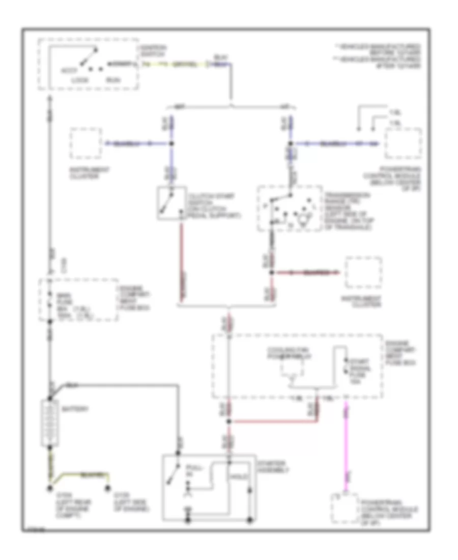 Starting Wiring Diagram for Mercury Tracer 1996