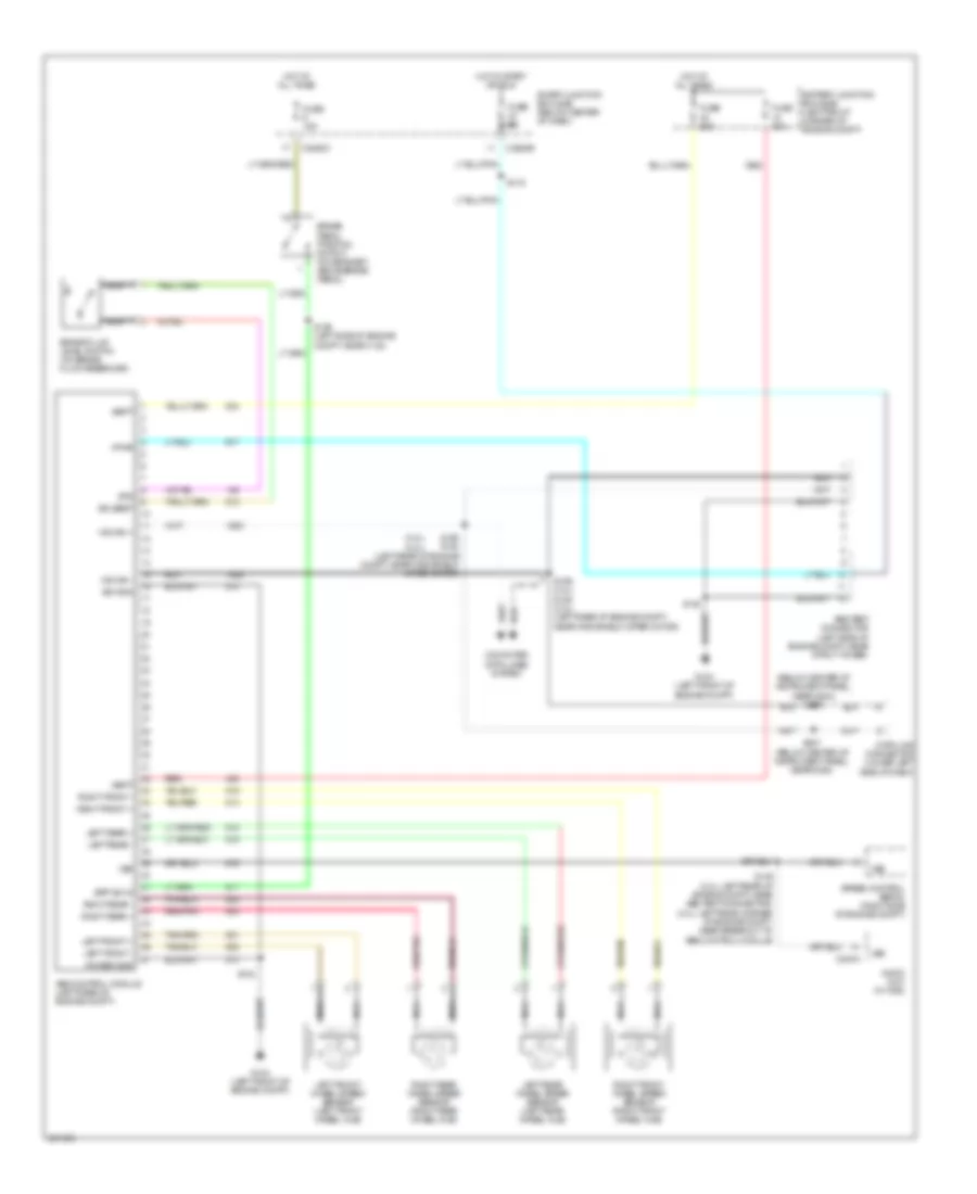 Anti lock Brakes Wiring Diagram Except Hybrid for Mercury Mariner 2007