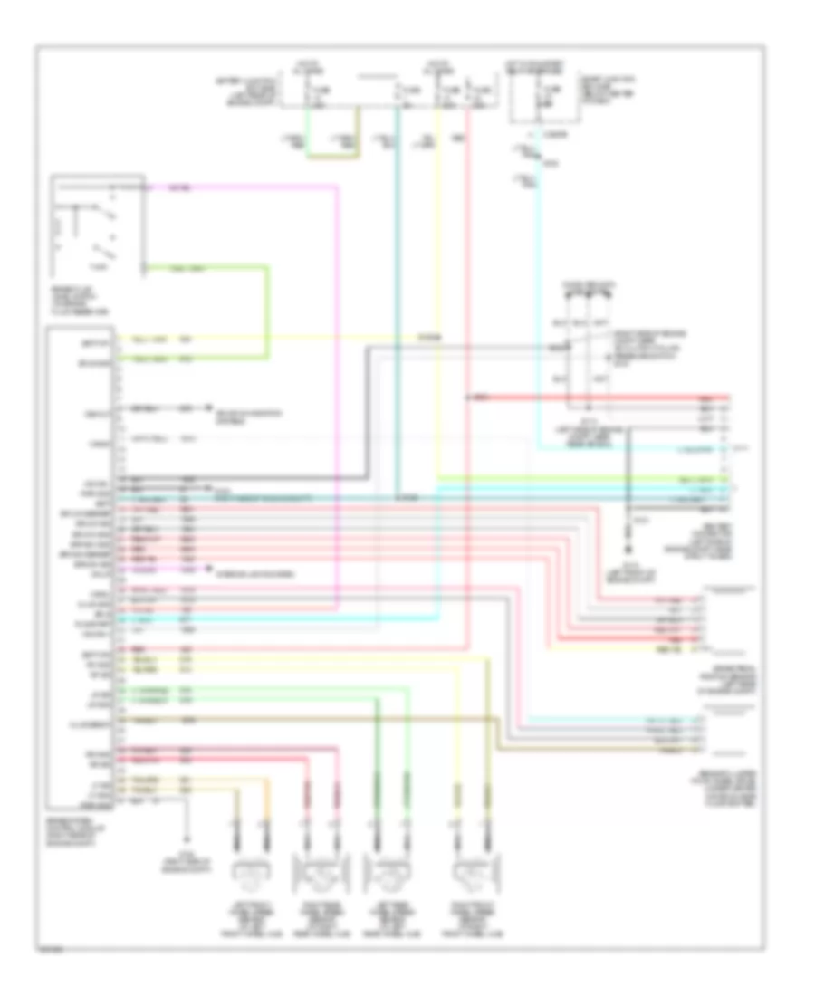 Anti-lock Brakes Wiring Diagram, Hybrid for Mercury Mariner 2007