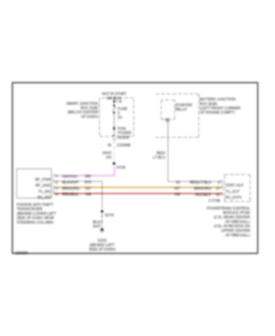 Passive Anti theft Wiring Diagram Except Hybrid for Mercury Mariner 2007