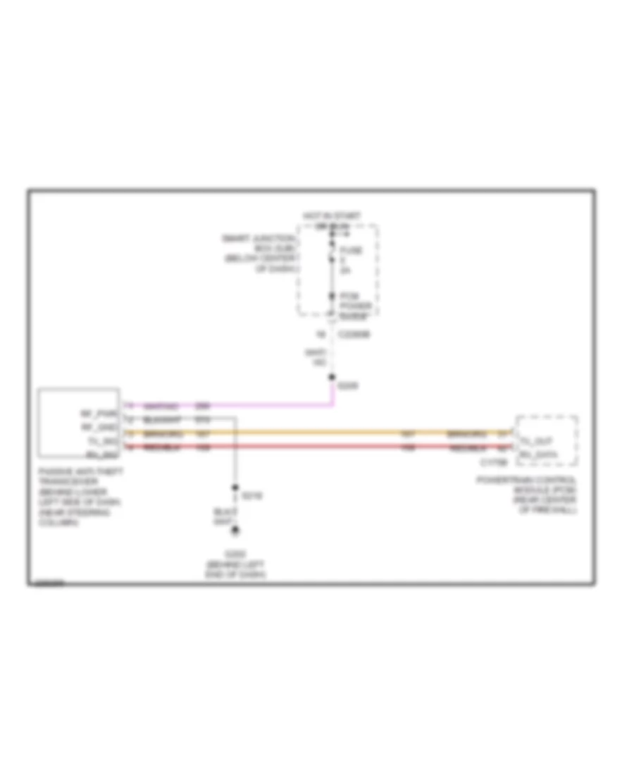 Passive Anti-theft Wiring Diagram, Hybrid for Mercury Mariner 2007