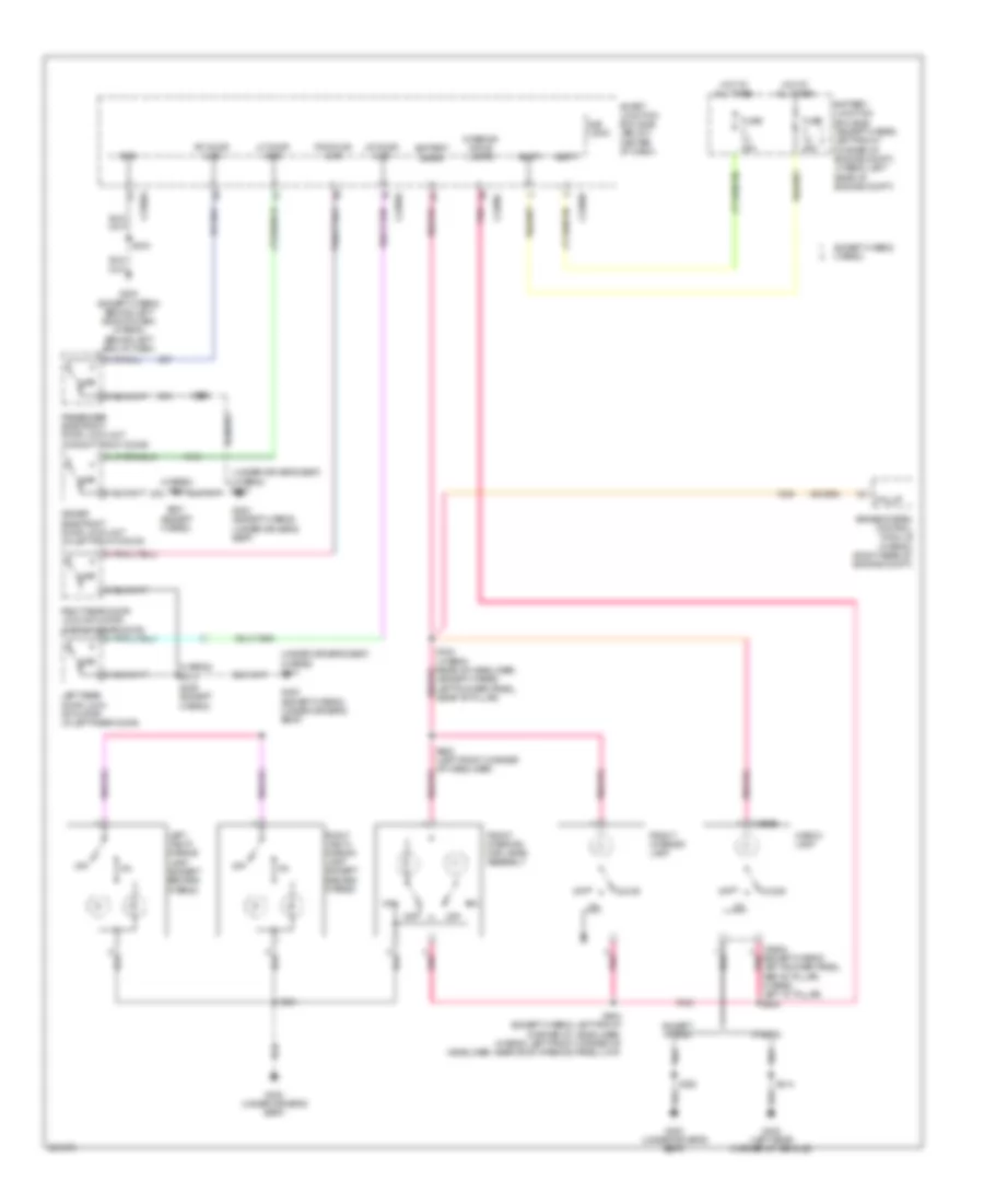 Courtesy Lamps Wiring Diagram with Roof Opening Panel for Mercury Mariner 2007