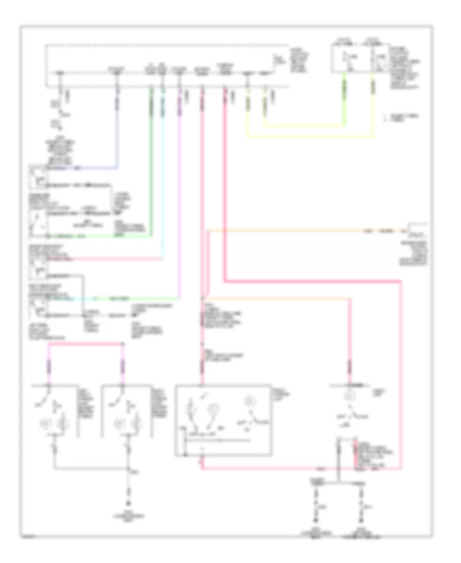 Courtesy Lamps Wiring Diagram without Roof Opening Panel for Mercury Mariner 2007