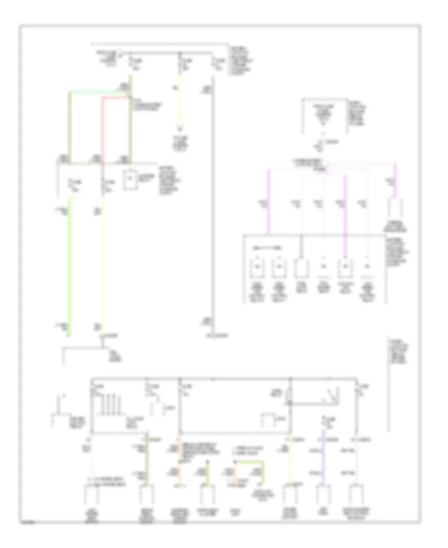 Power Distribution Wiring Diagram, Except Hybrid (2 of 4) for Mercury Mariner 2007