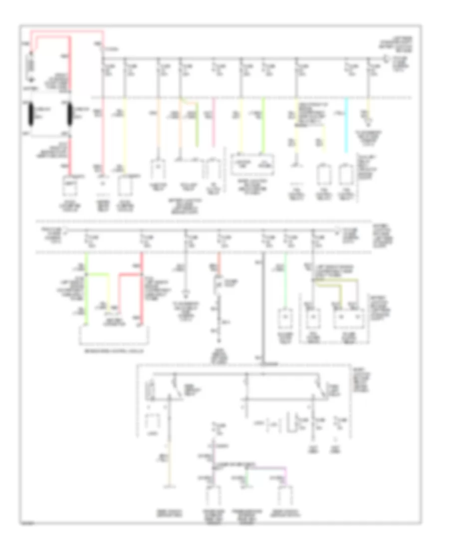 Power Distribution Wiring Diagram, Hybrid (1 of 4) for Mercury Mariner 2007