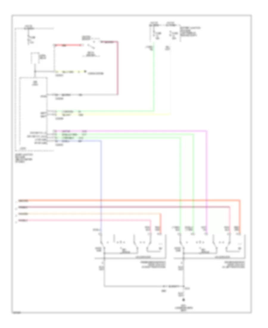 Power Door Locks Wiring Diagram Hybrid 2 of 2 for Mercury Mariner 2007