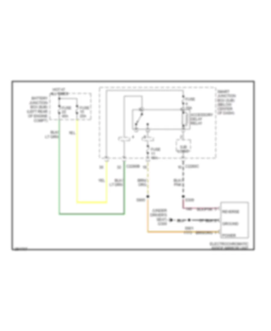 Electrochromic Mirror Wiring Diagram, Hybrid for Mercury Mariner 2007