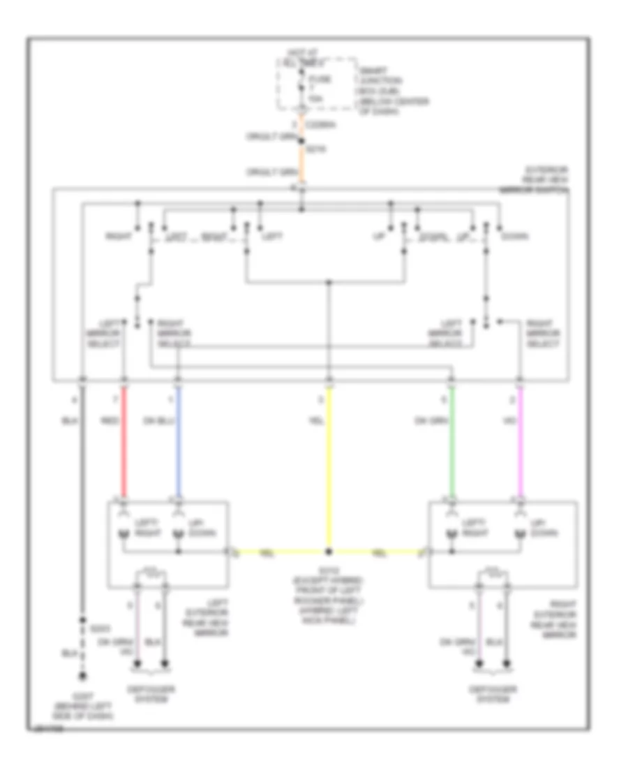 Power Mirrors Wiring Diagram for Mercury Mariner 2007