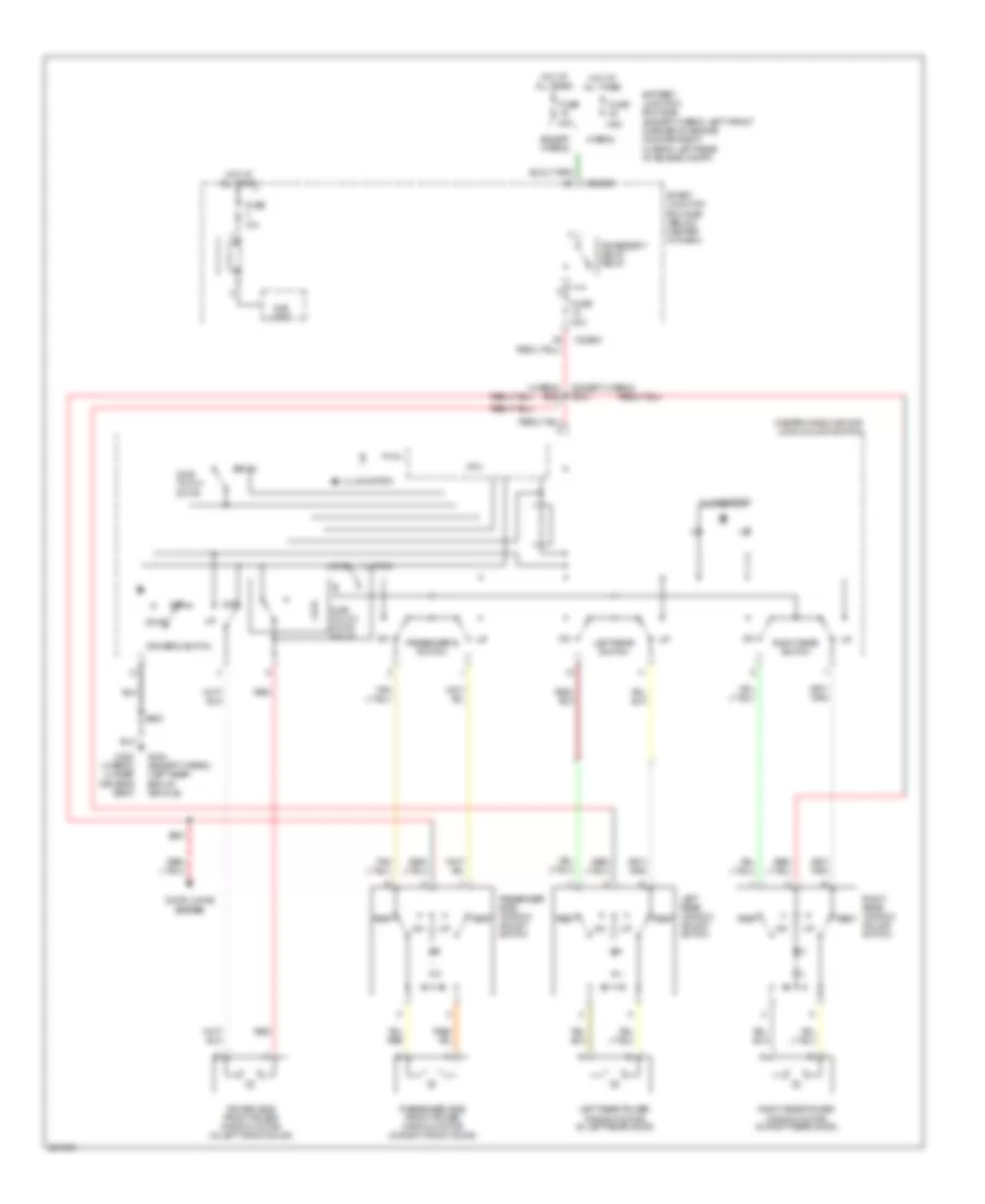 Power Windows Wiring Diagram for Mercury Mariner 2007